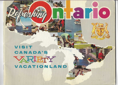 Refreshing Ontario Visit Canadas Variety Vacationland 1960's travel booklet