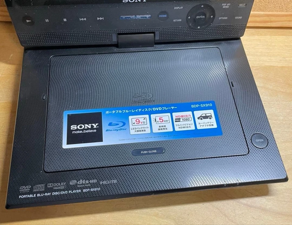 Sony BDP-SX910 Portable Blu-ray Disc Player 9 Wide Screen Tested Japan Used F/S - Image 3 of 4