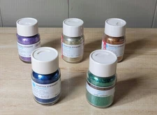 Martha Stewart Crafts FINE GLITTER Lot of 5 Charoite-Emerald-Azurite-Fire Opal
