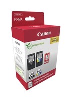 Canon PG-540 + CL-541 Schwarz, Color DruckköPfe + Fotopapier, 2Er-Set Patronen