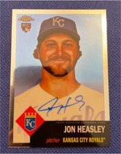 2022 Topps Chrome Platinum #CPA-JHE Jon Heasley Auto Rookie Card RC Royals. rookie card picture
