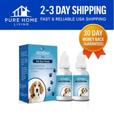 Transformative Pet Gel Eye Drops for Dogs - Alleviate Dryness & Swelling 2x10mL