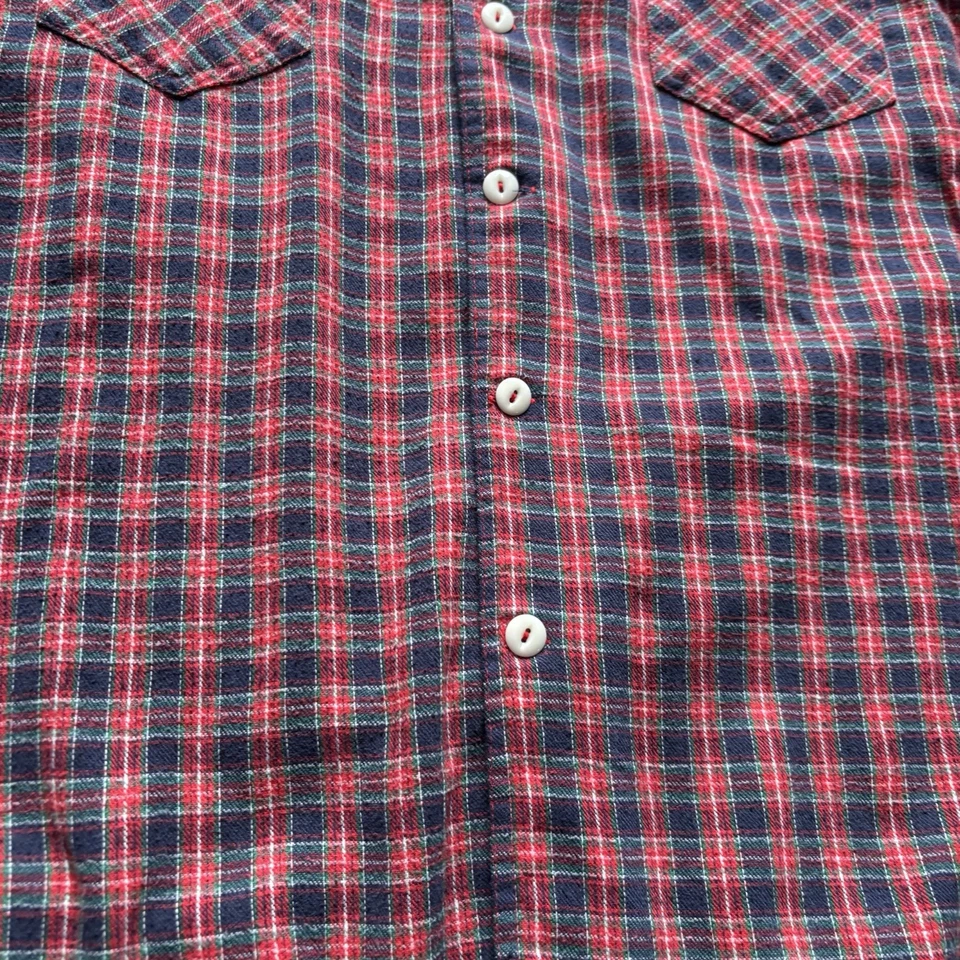 Винтажные пуговицы кошачий глаз 50-е 60-е вестерн кокетка хлопковая фланель большие клетчатые - Изображение 2 из 4