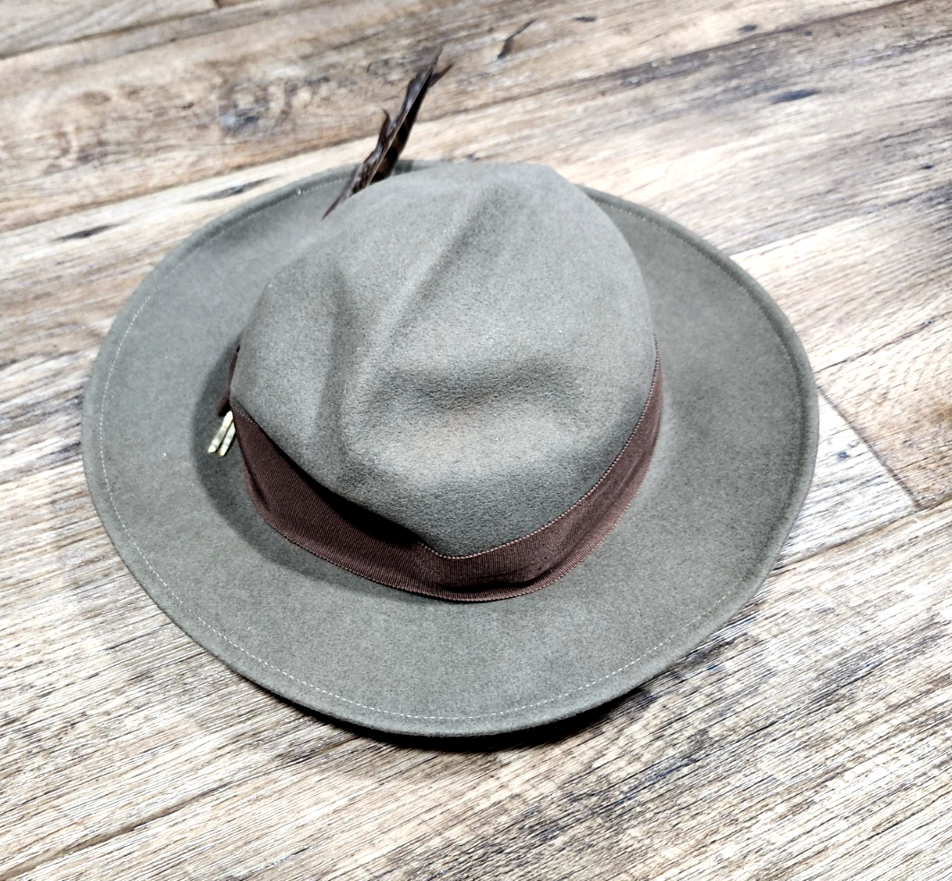 Vintage Don Anderson Hat 100% Peachfelt Wool Feather Bow  display picture 1