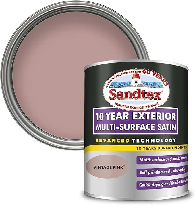 SANDTEX 10 ANNI VERNICE SATINATA MULTISUPERFICIE ESTERNA 750ML PER METALLO LEGNO PLASTICA - Immagine 4 di 4