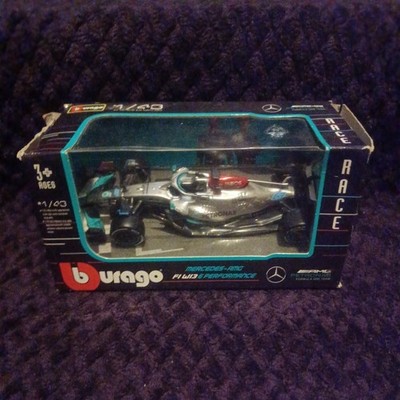 Burago Mercedes AMG F1 W13E 2022 George Russell GR63 1:43 Scale Formula 1 Car