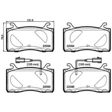 Satz Bremsbeläge Bremsklötze vorne für Alfa Romeo Giulia 952 Stelvio | 241964
