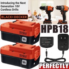 2Pack 18V for Black  Decker HPB18 18 Volt Battery/Charger HPB18-OPE 244760-00