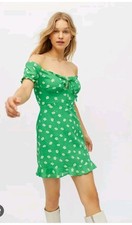 UO Green Daisy Milkmaid Mini Dress Cottagecore Festival Small
