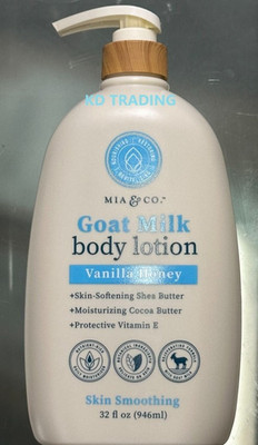 MIA & CO. ~ GOAT MILK Shea Cocoa Butter SMOOTHING BODY LOTION ~ VANILLA HONEY