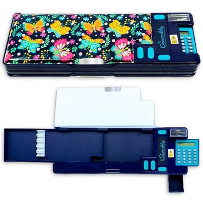  Pop Up Multifunctional Pencil Case Elementary School with Butterfly