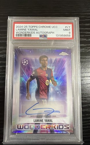Lamine Yamal #WKA-LY 2024 Topps Chrome UEFA Wonderkids Autograph card