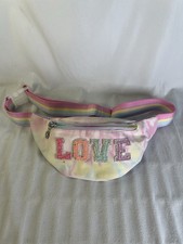 Miss Gwen s OMG Accessories LOVE Pink Youth Purse Fanny Pack Rainbow Strap