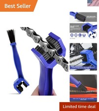 Dual-Sided Nylon Bristle Chain Cleaner for Motorcycles  Bikes - Effortless Use