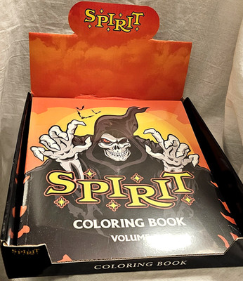 Spirit Halloween Coloring Books x3 AND Display box NEW