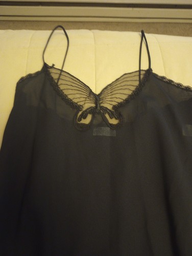 Vintage Papillon by Paula Carbone Lingerie 2 piece Black Set Size Small - Picture 4 of 12