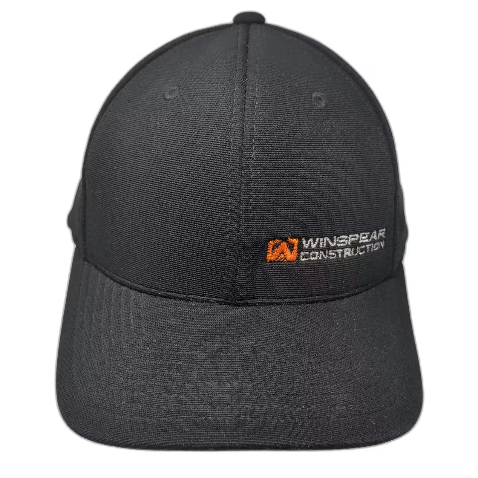 Pacific Headwear Baseball Cap Black Gray XL Fitted Embroidered Construction Hat