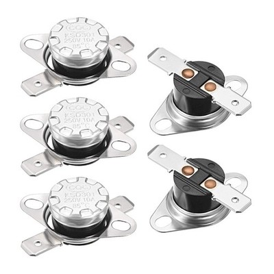 uxcell KSD301 Thermostat 85°C/185°F 10A Normally Closed N.C Adjust Snap Disc...