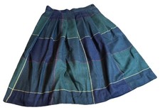 Vintage Russ Togs Plaid Pleated Skirt Womens 2-4 USA Made Dark Academia