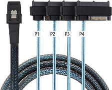Internal 36 Pin Mini SAS SFF-8087 Host to 4 SFF-8482 Target SAS Hard Disk and SA