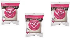 Hario 01 100-Count Coffee White Paper Filters, 3-Pack Set (Total 300 Sheets)