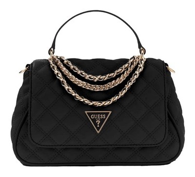 GUESS Giully II Top Handle Flap Bag Umhängetasche Tasche Black schwarz Neu