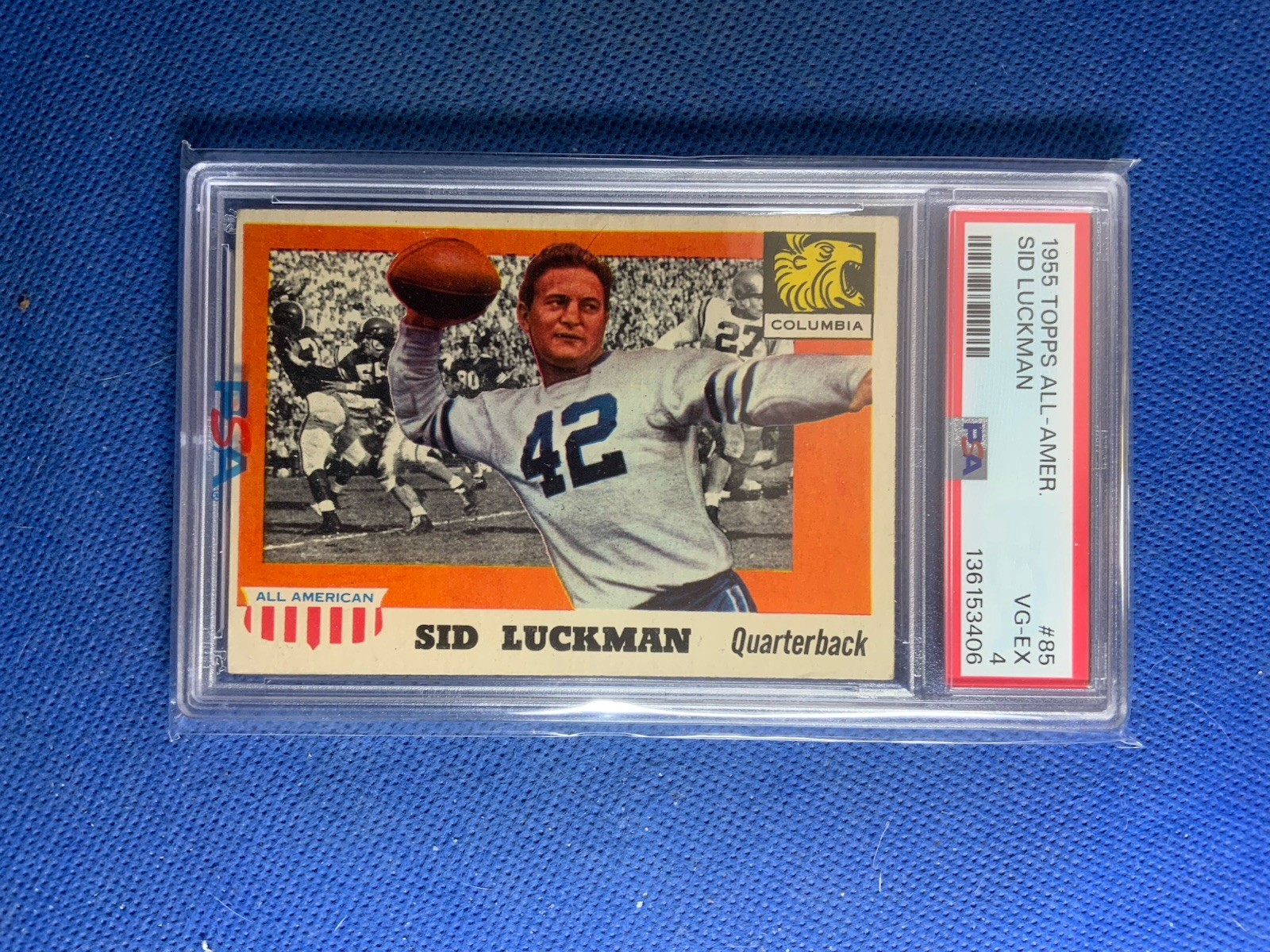 1955 Topps All American - #85 Sid Luckman PSA 4