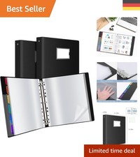 Präsentationsbuch Ringordner A4 80 Klarsichthüllen Bunt Trennblätter 2 Stück