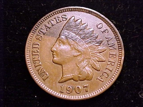 1907 Indian Head Cent, Very Fine