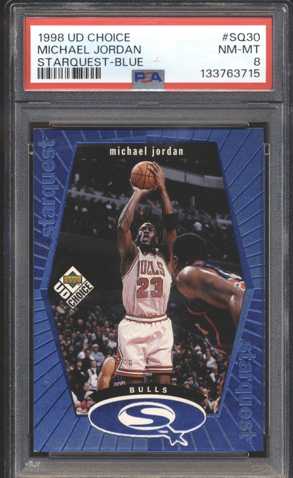1998-99 Upper Deck UD Choice Starquest Michael Jordan #SQ30 Blue PSA 8 NM-MT HOF