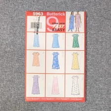 Butterick Children's Dress Sewing Pattern 5963 - Uncut (Sizes 12 - 16)