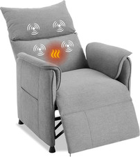 Elertric Recliner Chair with Massage and Heat, Adjustable Single Recliners Sofa