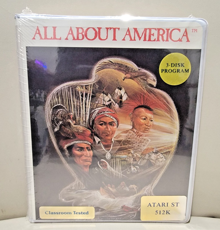 All About America by Unicorn Software Company- Atari ST; New & Complete in Box