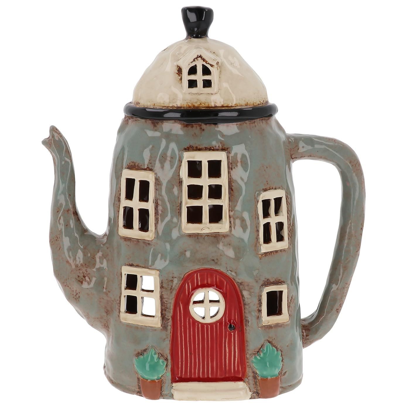 Village Pottery Large Grey Teapot Tealight