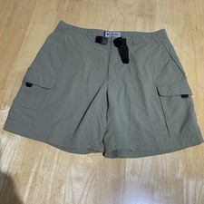Columbia Shorts Mens 34x7.5 Grey Nylon Belted Swim Fishing Drawstring Mountain