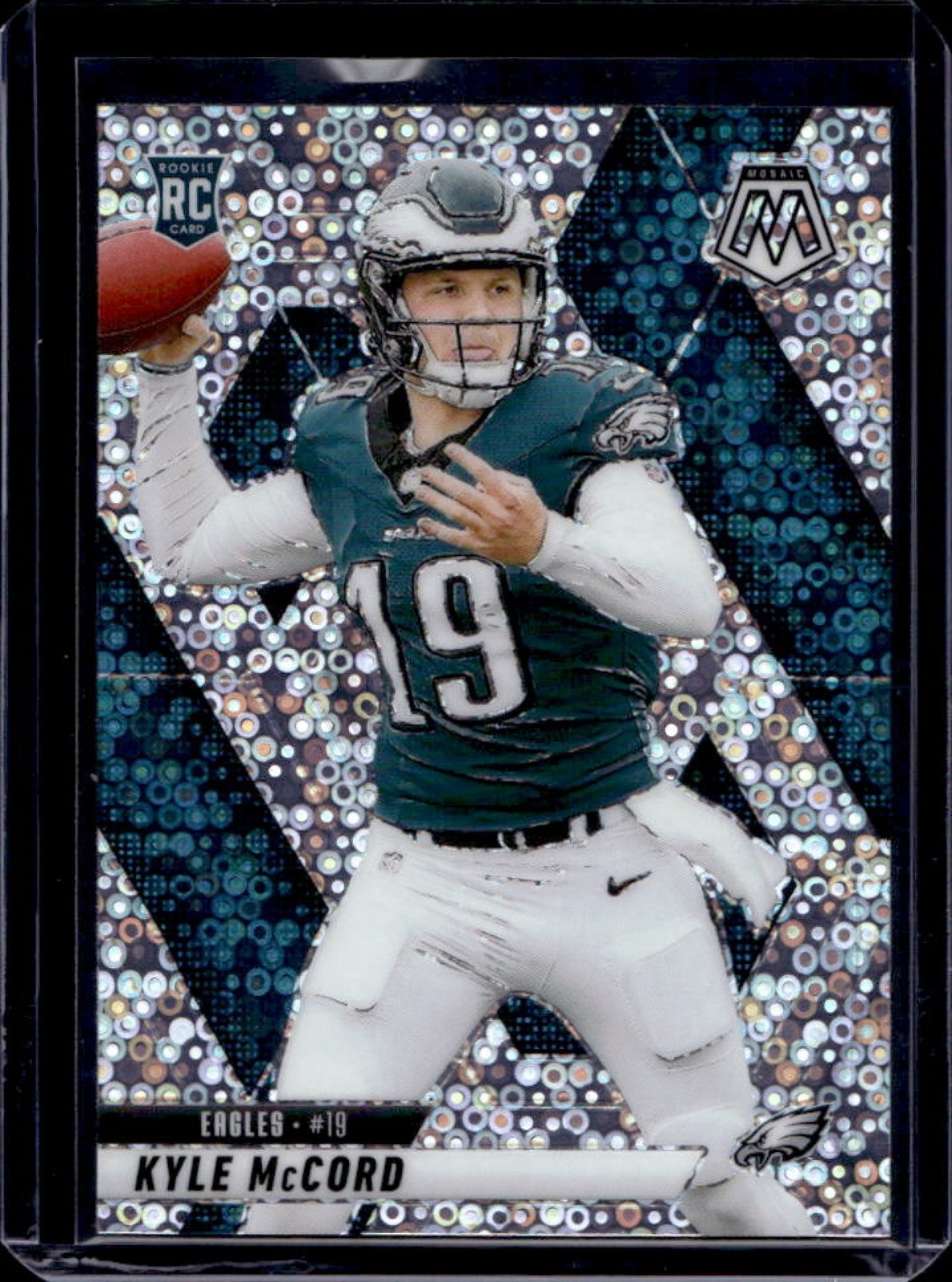 2025 Mosaic Kyle McCord Rookies RC No Huddle Silver Prizm #352 Eagles