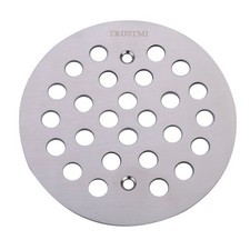 4 1/4-inch Screw-in Shower Drain Grate Cover, Brushed Stainless