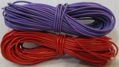 Modelleisenbahn / Eisenbahndraht 2 x 10m Rolle 16/0,2mm 3A / je 1 ROT + LILA