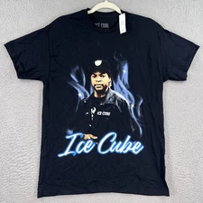 Ice Cube Shirt Mens Medium Black Graphic Crewneck Tee NWA Hip Hop Rap NWOT