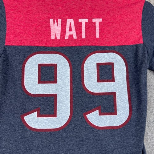 Houston Texans Shirt Womens Medium Blue Short Sleeve J.J. Watt Nike NFL Football - Picture 10 of 13