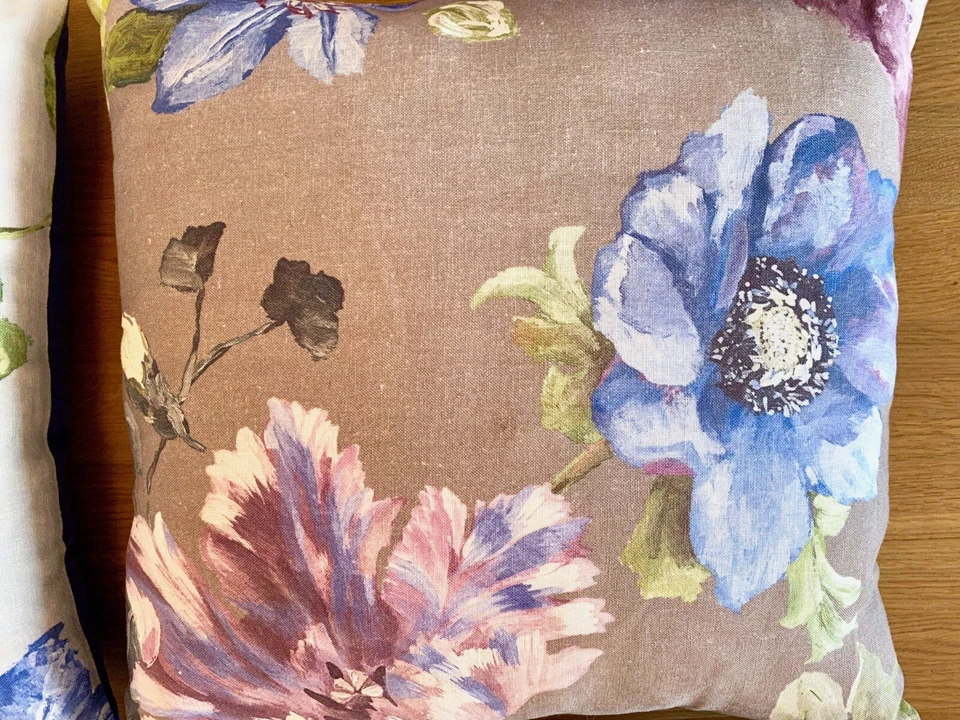  ♥ 6 X DESIGNERS GUILD Leinen Kissenhüllen Alexandria Amethyst 45 x 45 Kissen - Bild 2 von 4