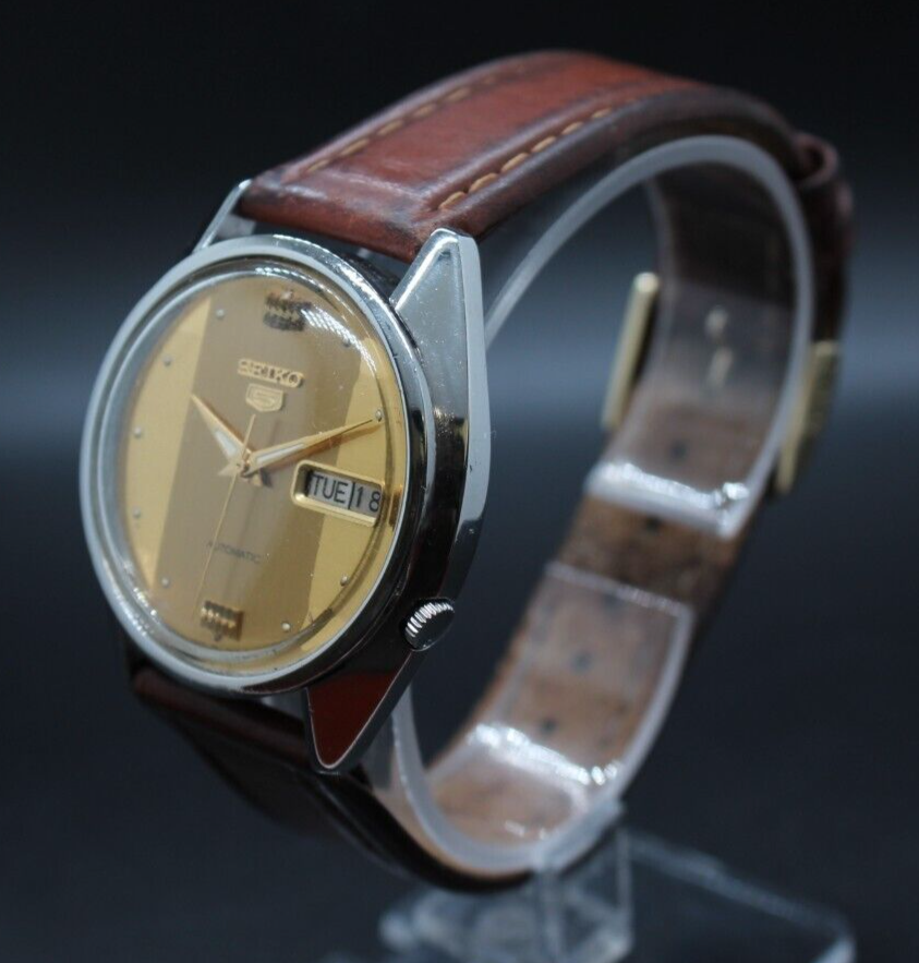 Seiko 5 Sports Gold/Orange Men's Watch - 7009 for sale