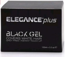 Elegance Plus Black Hair Gel 100ml COVERS WHITE HAIR