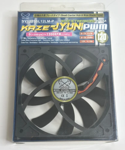 Scythe 120mm 4 pin Gaming PC Computer case fan SY1225SL12LM-P
