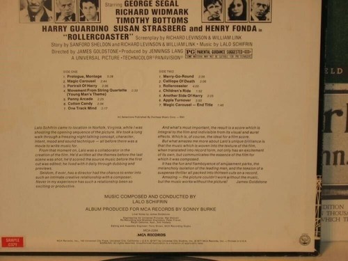 CRANIUM'S soundtrack Lalo Schifrin ROLLERCOASTER orig Lp promo - Picture 3 of 4