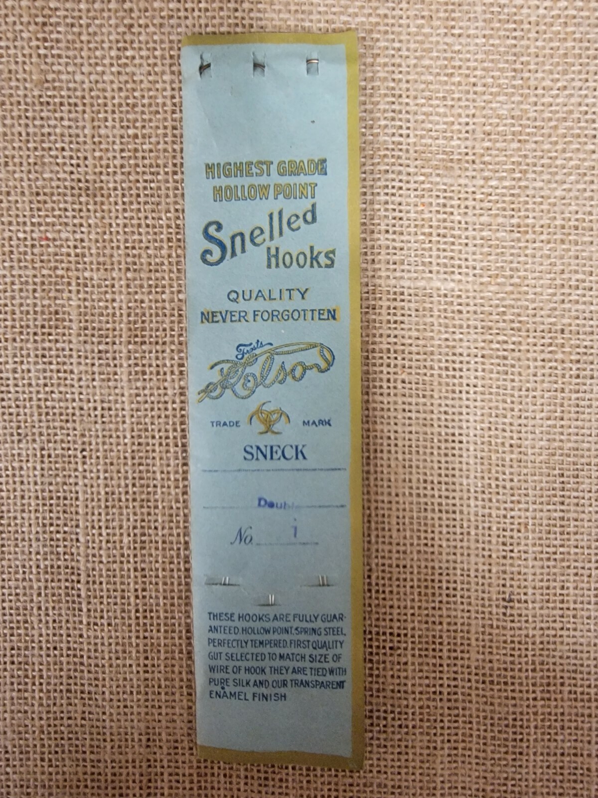 Old Frosts & Kelso Snelled Hooks Sneck Double Fishing Tackle NOS 1 eBay