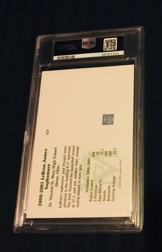 LEBRON JAMES ROOKIE 2003 PSA GRADED (Super Rare) BASKETBALL Saint Vincent Mary 1 - Picture 2 of 4