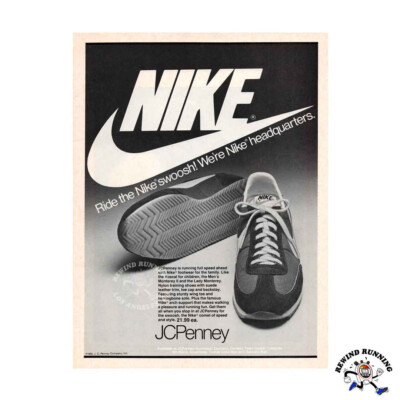Nike JC Penney Vintage Sneaker Running Shoe Print Ad 1982 Monterey II Oceania