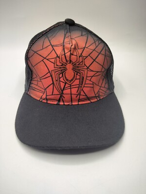 Youth Adidas Black & Red Spider-Man Adjustable Hat Marvel Comics One Size