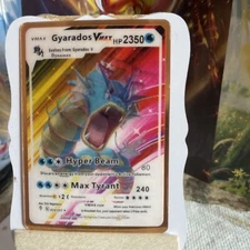 Gyarados VMAX  3D Gold Foil Fan Art Hyper Beam Hp2350 NM